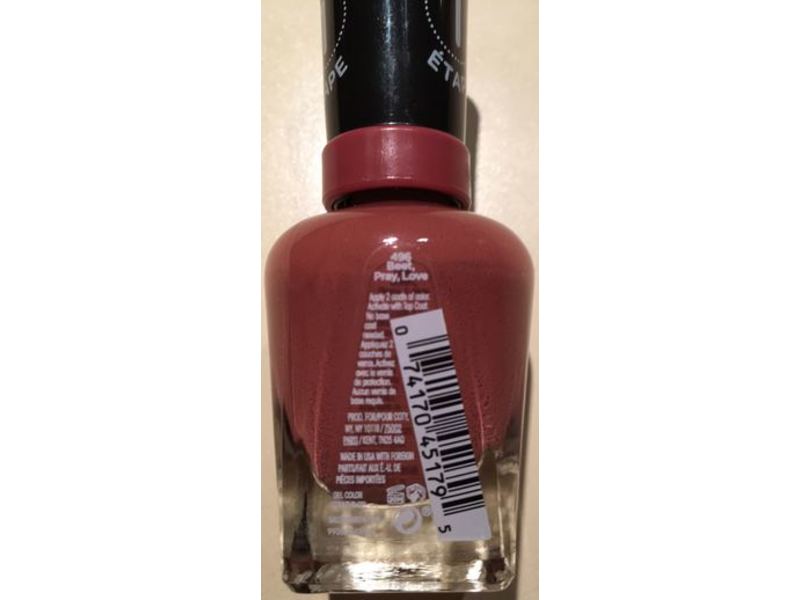 Sally Hansen Miracle Gel Nail Polish, 496 Beet Pray Love, 0.50 fl oz/147 mL