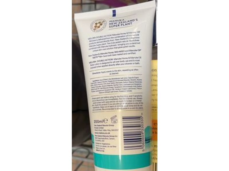 Melora Double Action Body Lotion, Manuka Honey & Oil, 7 fl oz/200 mL