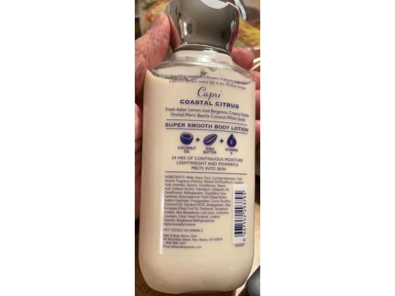 Bath & Body Works Body Lotion, Capri Coastal Citrus, 8 fl oz/236 mL