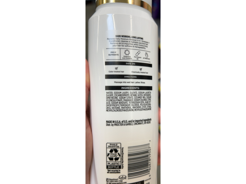 Pantene Pro-V Daily Moisture Renewal 2-in-1 Shampoo & Conditioner, 10.4 fl oz/310 mL