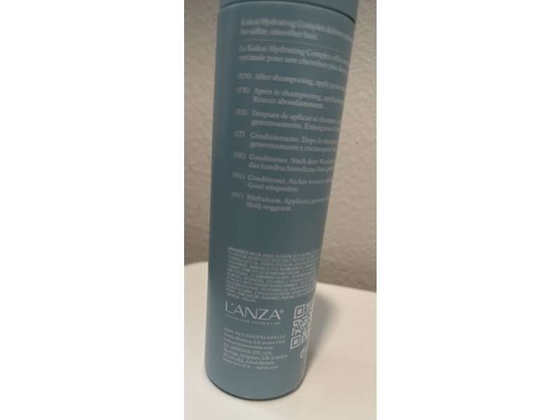 L'anza Healing Moisture Conditioner, Kukui Hydrating Complex, 8.5 fl oz/250 mL