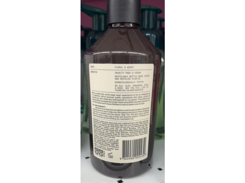 Thankyou Hand Wash, Botanical Geranium, Rose & Wood, 500 mL