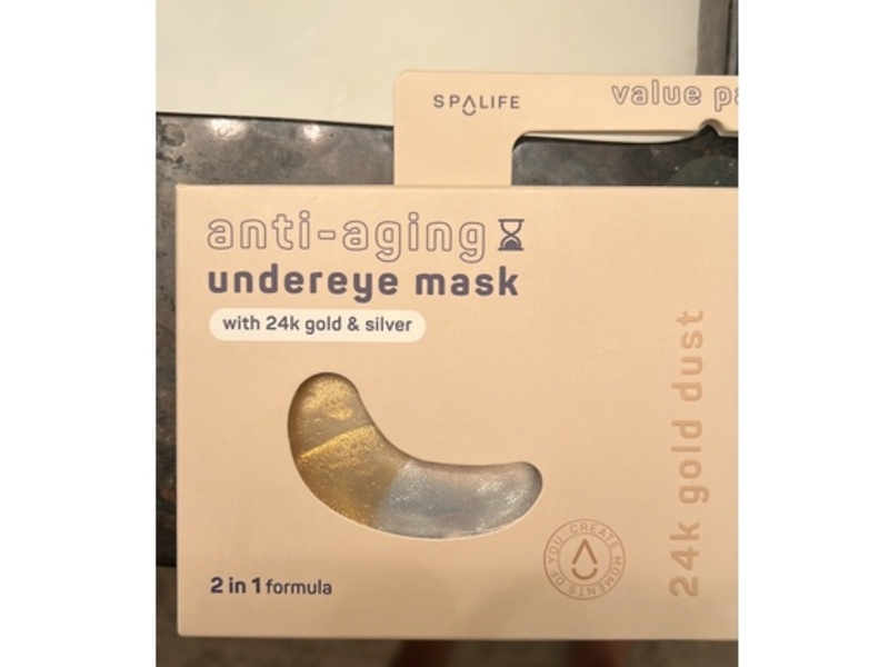 Spalife Anti-Aging & Hydrating Under Eye Mask, 24K Gold Dust + Hyaluronic Aid, 12 Pairs