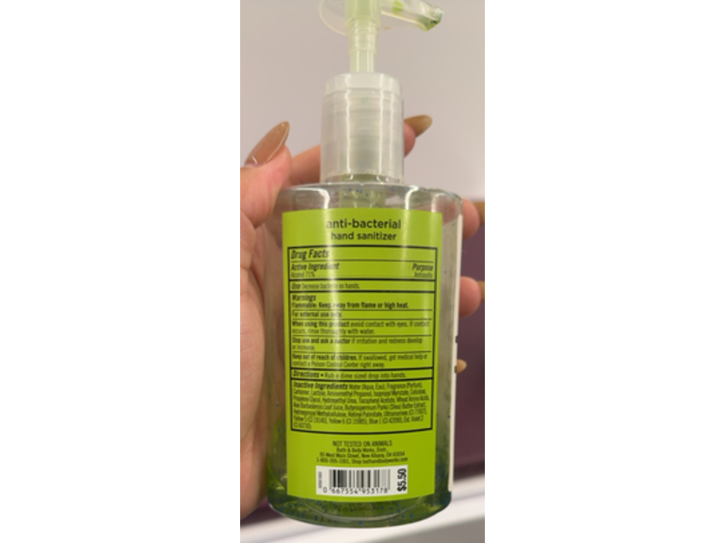 Bath & Body Works Anti-Bacterial Hand Sanitizer, Cucumber Melon, 7.6 fl oz/225 mL