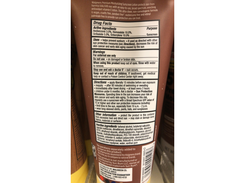 Walgreens Premium Moisturizing Sunscreen Lotion, SPF 50, 6 oz/170 g