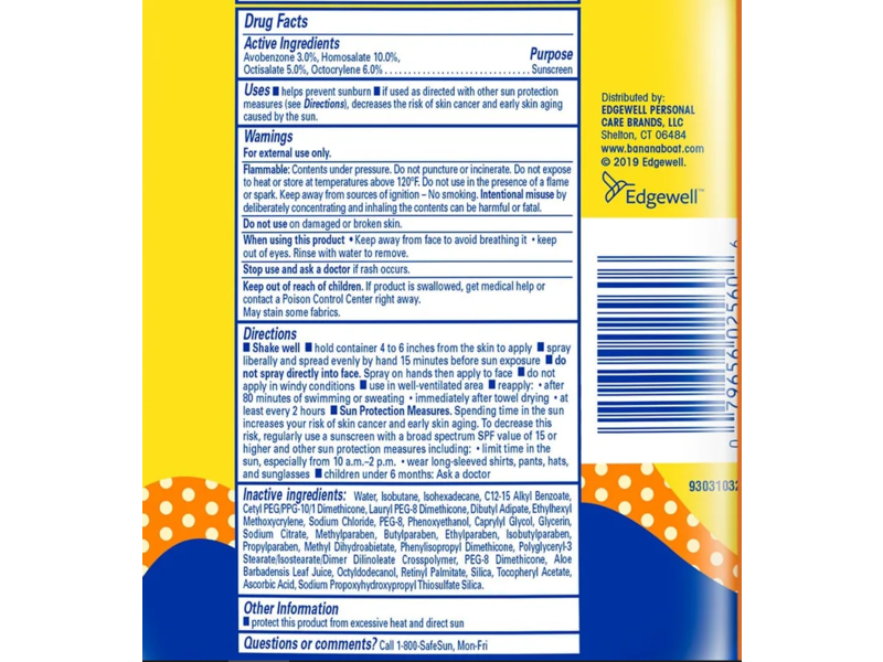 Banana Boat Kids Sport Sunscreen Powerstay Technology Sunscreen Lotion Spray, SPF 50+, 9.5 oz/269 g, 2 Pack