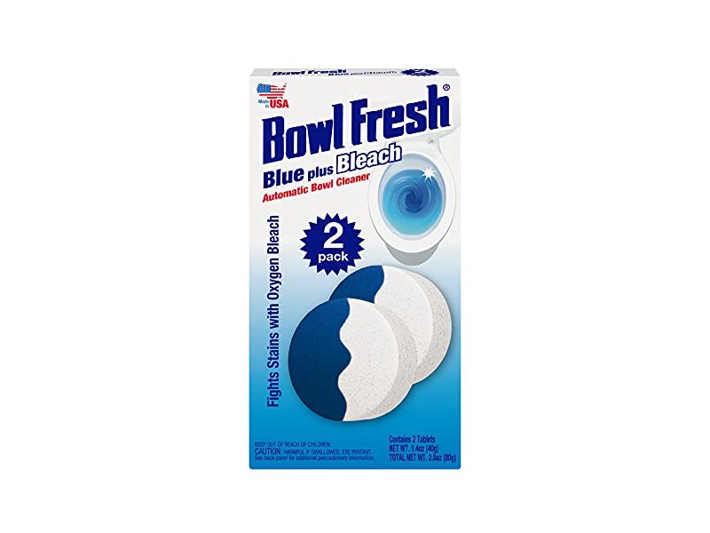 Bowl Fresh Blue Plus Bleach Automatic Bowl Cleaner Tablets, 1.4 oz/40 g, 2 Count