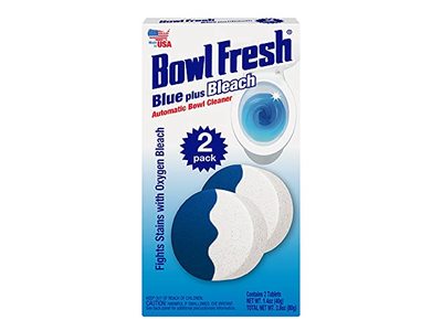 Bowl Fresh Blue Plus Bleach Automatic Bowl Cleaner Tablets, 1.4 oz/40 g, 2 Count