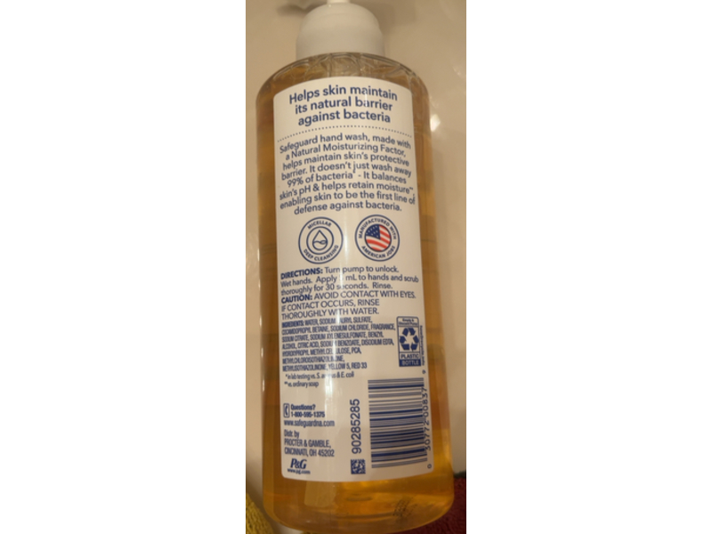 Safeguaed Hydrating Hand Wash, Notes Of Citrus, 15.5 fl oz/458 mL