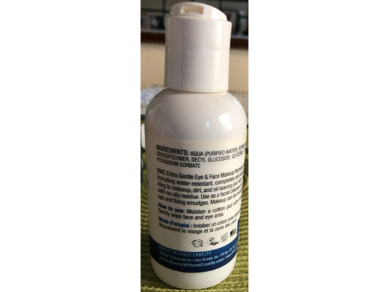 BWC Eye & Face Makeup Remover, 4 fl oz/118 mL