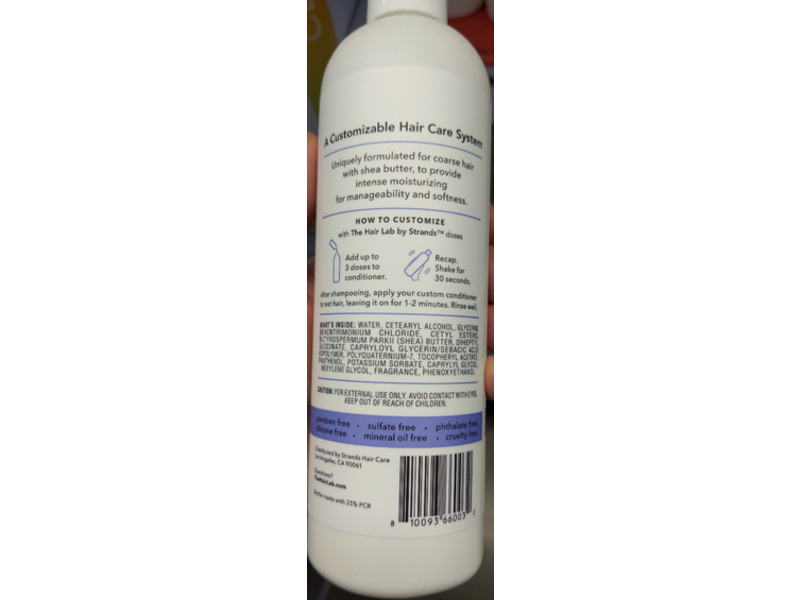 The Hair Lab By Strands Deep Conditioner, Shea Butter, 11 fl oz/325 mL