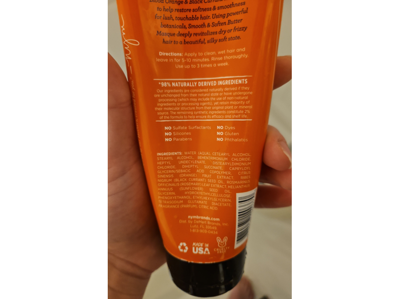 Not Your Mothers Smooth & Soften Butter Masque, Sicilian Blood Orange & Black Currant, 6 fl oz/177 mL