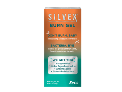 Silvex Burn Gel Moisturizing Antibacterial Hydrogel, 0.18 oz/5 g