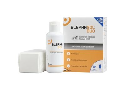 Thea Pharma Blephasol Duo Daily Eye Lid Cleansing Micellar Lotion, 100 Count