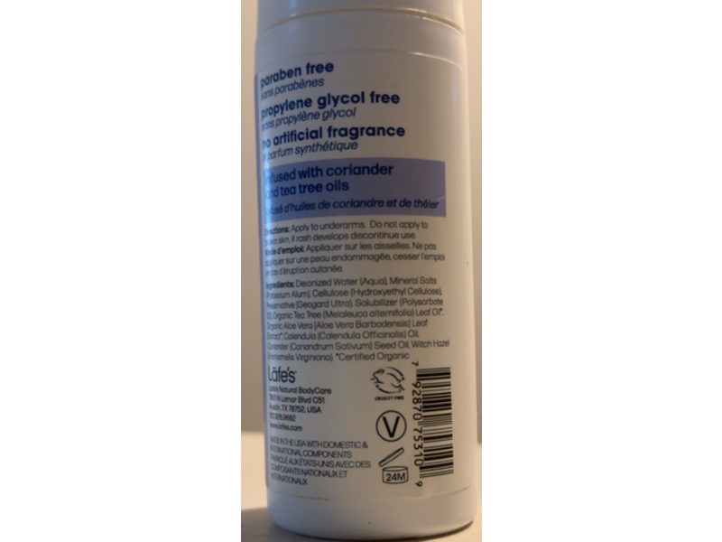 Lafe'S Roll On Deodorant, Extra Strength, 3 fl oz/88 mL