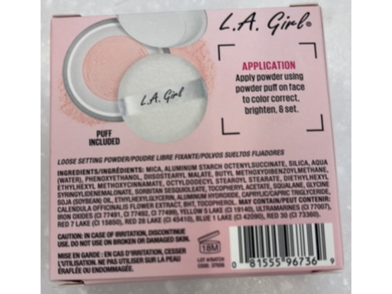 L.A. Girl Pro Setting Brightening Loose Powder, Soft Pink, 0.176 oz/5 g