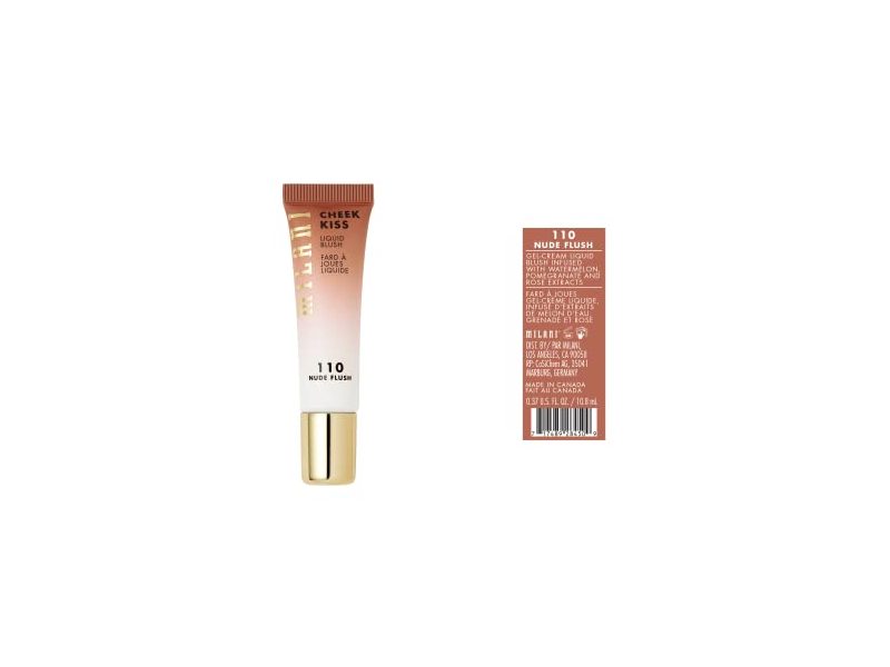 Milani Cheek Kiss Liquid Blush, 110 Nude Flush, 0.37 fl oz/10.8 mL