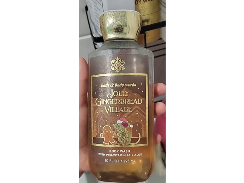 Bath & Body Works Jolly Gingerbread Village Body Wash, Pro-Vitamin B5 + Aloe, 10 fl oz/295 mL