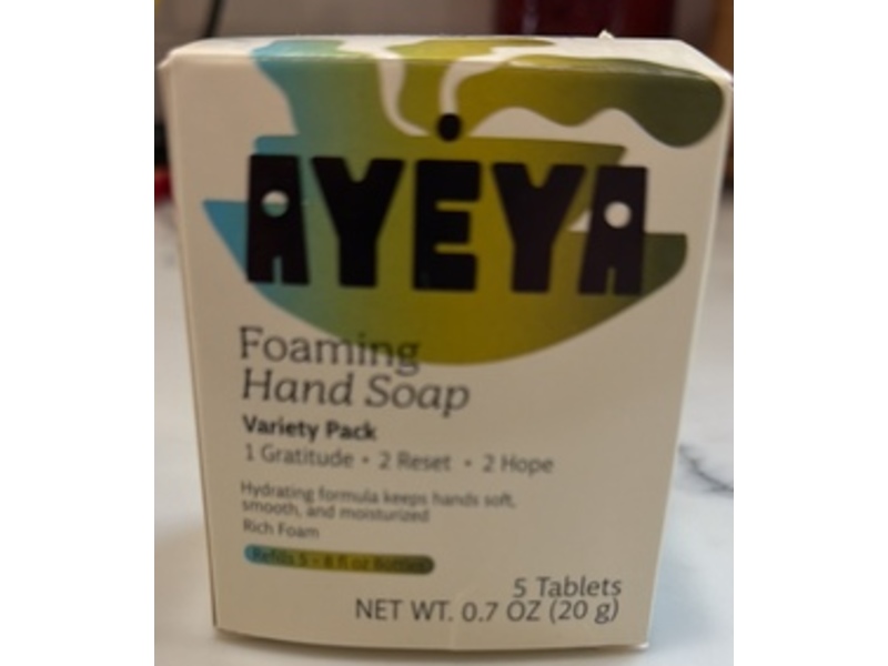 Ayeya Foaming Hand Soap Variety Pack, 0.7 oz/20 g, Pack Of 5