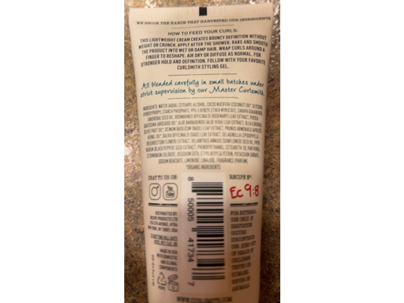 Curlsmith Hold Me Softly Style Balm Styling Cream, 2 fl oz/59 mL