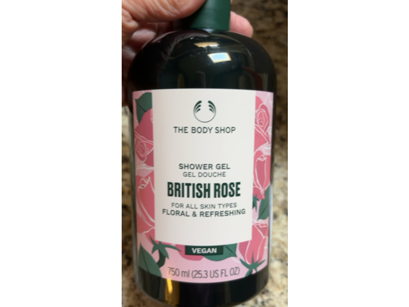 The Body Shop Shower Gel, British Rose, 25.3 fl oz, 750 mL