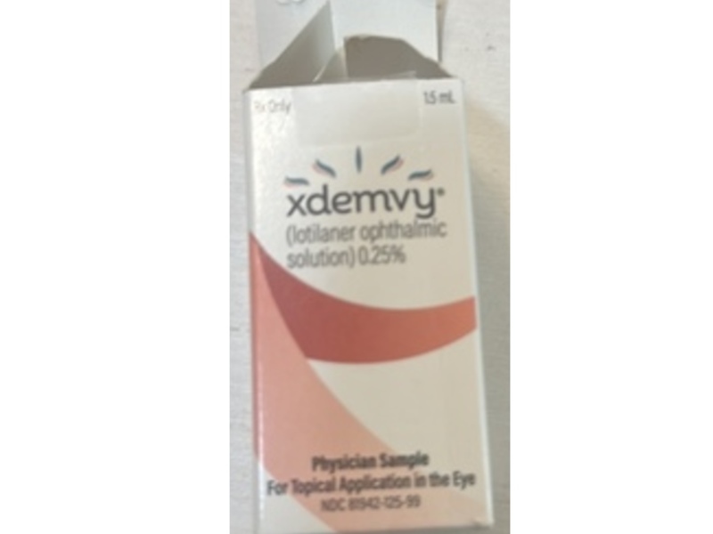 Xdemvy (lotilaner ophthalmic solution), 0.25%, 1.5 mL, Tarsus (RX)