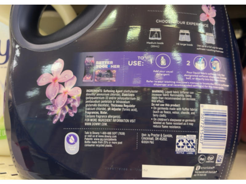 Downy Ultra Soft + Calm Fabric Softener, Lavender & Vanilla Bean, 138 Loads, 93 fl oz/2.76 L