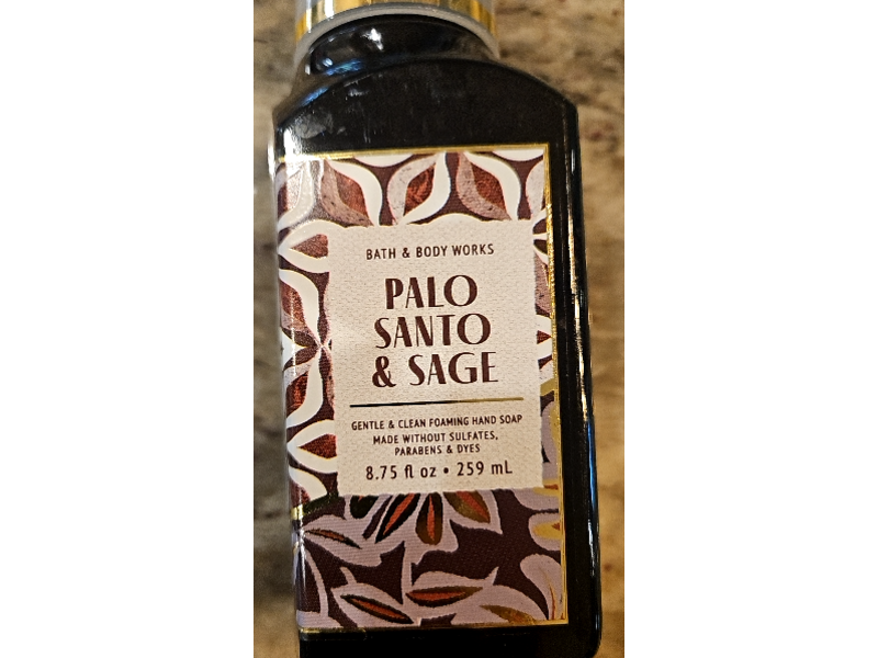 Bath & Body Works Gentle & Clean Foaming Hand Soap, Palo Santo & Sage, 8.75 fl oz/259 mL