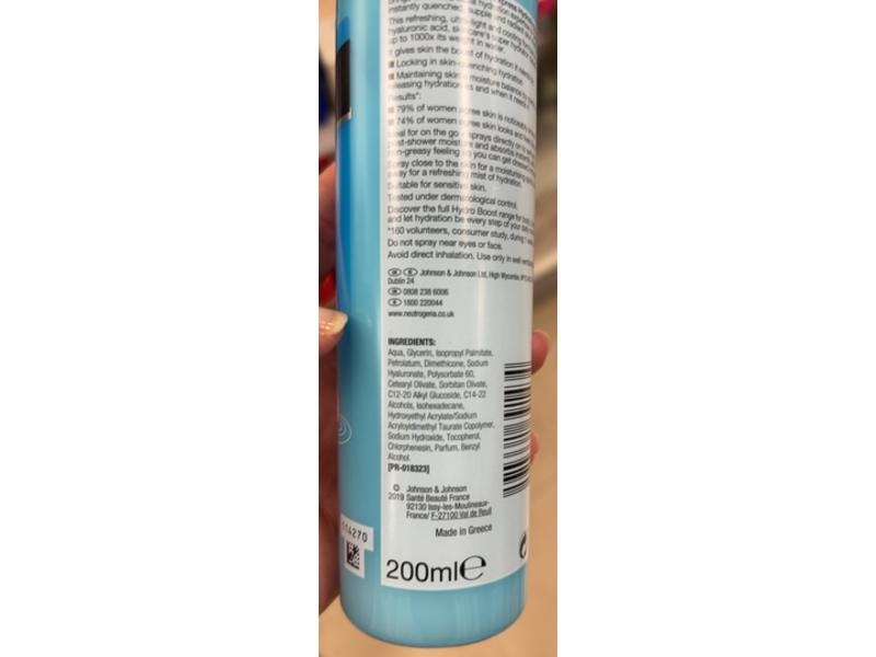 Neutrogena Hydro Boost Express Hydrating Body Spray, 200 mL