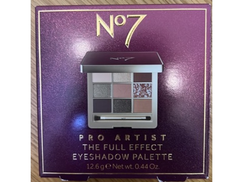 No 7 Pro Artist Eyeshadow Palette, 0.44 fl oz/12.6 g