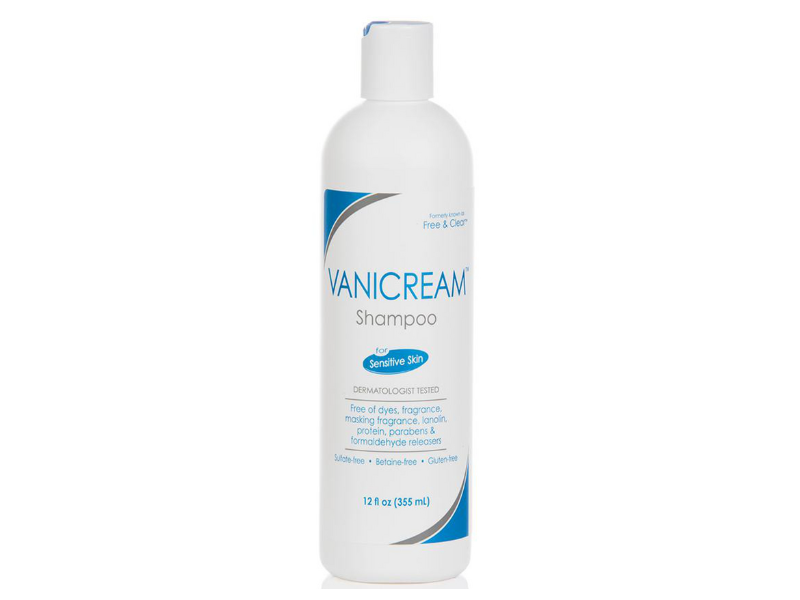 VaniCream Sensitive Skin Shampoo, Free & Clear, 12 fl oz/355 mL