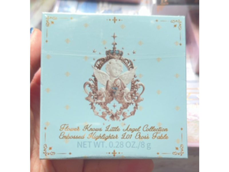 Flower Knows Little Angel Embossed Highlighter, L01 Eross Fable, 0.28 oz/8 g