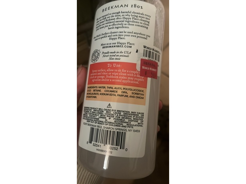 Beekman 1802 Happy Place Multi Surface Cleaner, 20 fl oz/591 mL