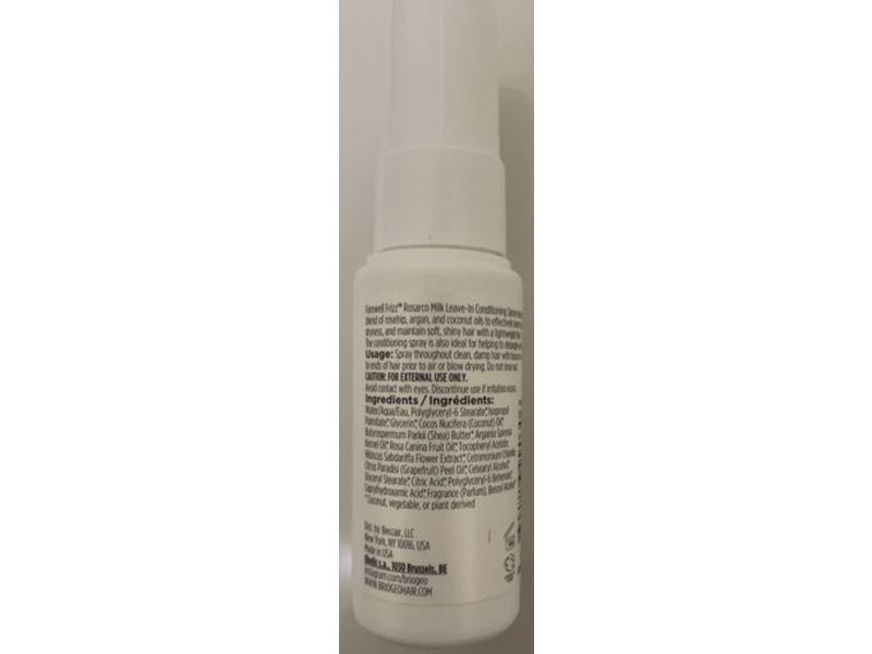 Briogeo Farewell Frizz Rosarco Milk Leave-In Conditioning Spray, 0.75 fl oz/22 mL
