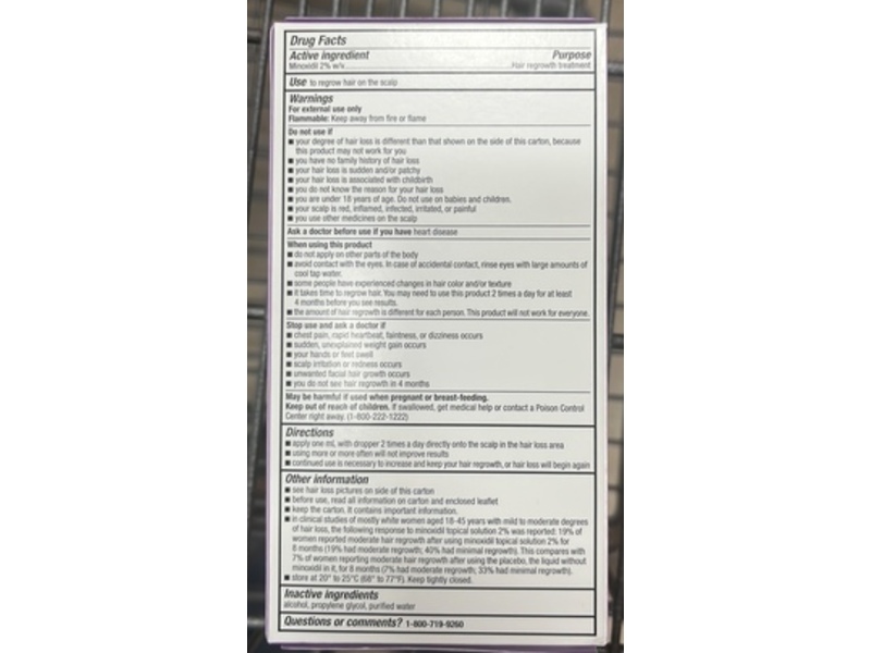 H-E-B Minoxidil Topical Solution Hair Regrowth Treatment, 2 fl oz/60 mL