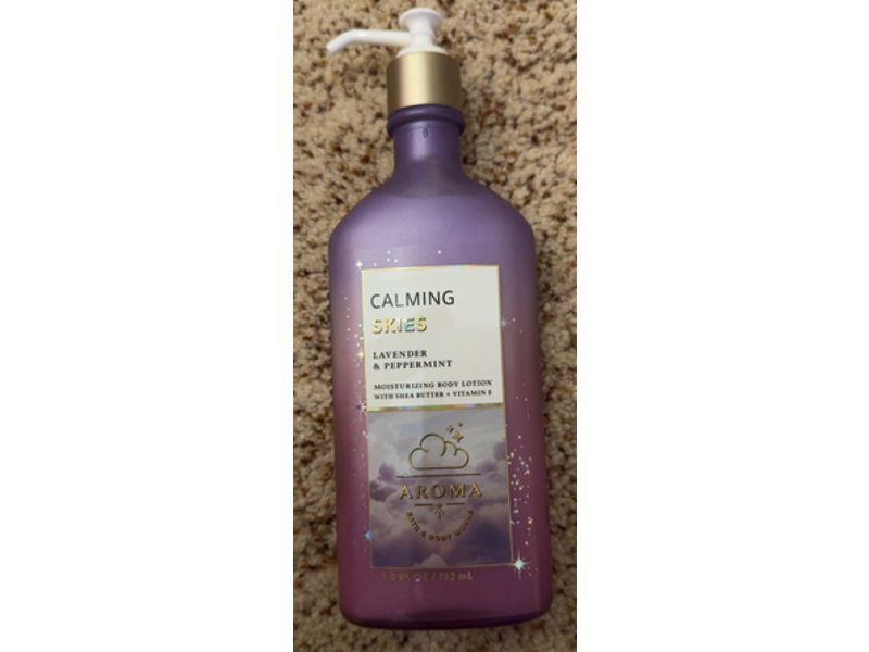 Bath & Body Works Aroma Calming Skies Moisturizing Body Lotion, Lavender & Peppermint, 6.5 fl oz/192 mL