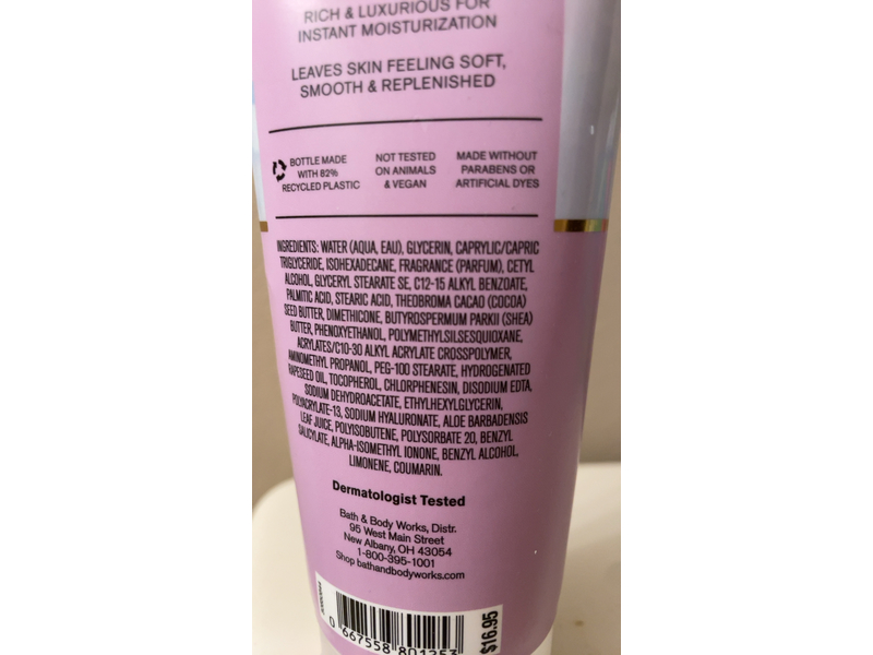 Bath & Body Works Lovely Dreamer Body Cream, Shea Butter + Hyaluronic Acid, 8 oz/226 g