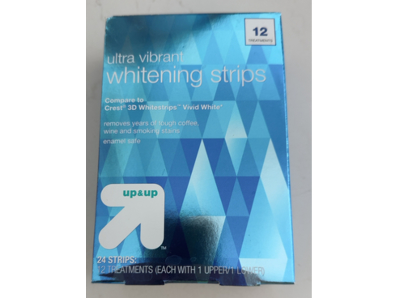 Up&Up Ultra Vibrant Whitening Strips, 12 Treatments, 24 Count