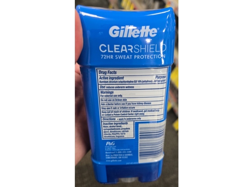 Gillette Antiperspirant/Deodorant, Wild Rain, 3.8 oz/107 g, Pack Of 2