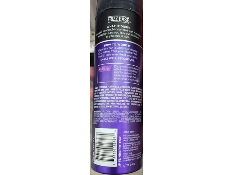 John Frieda Frizz Ease Moisture Barrier Hair Spray, Firm Hold, 12 oz/340 g