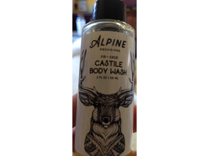 Alpine Provisions Castile Body Wash, Fir + Sage, 2 fl oz/59 ml