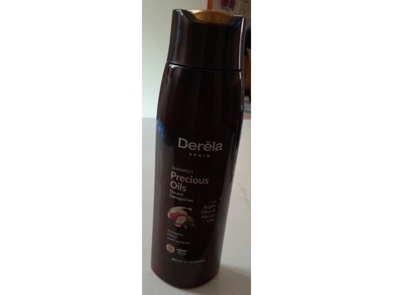 Derela Precious oils Shampoo, Argan + Olive & Marula Oils, 13.52 fl oz/400 mL