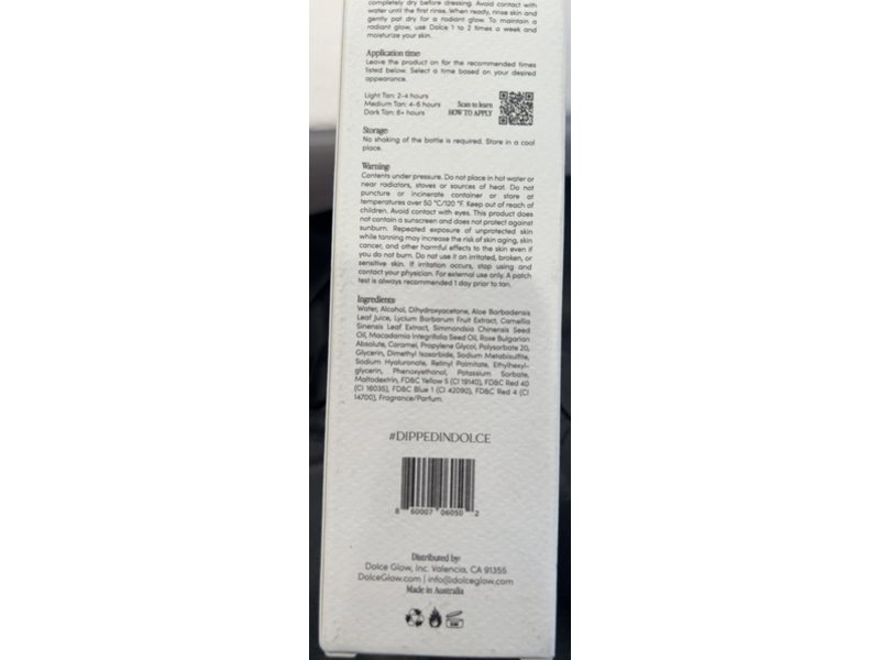 Dolce Glow Self Tanning Mist, Medium Dark, 6.4 fl oz/190 mL