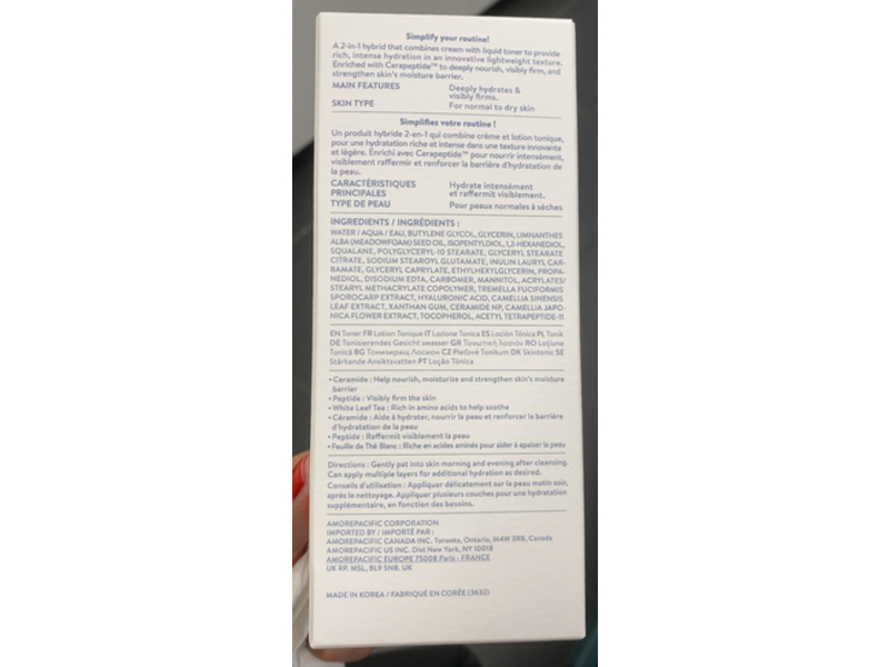 Laneige Cream Skin Cerapeptide Toner & Moisturizer, 10.8 fl oz/320 mL