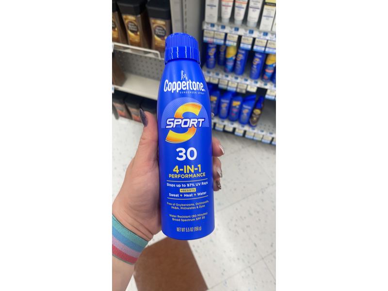 Coppertone SPORT Continuous Sunscreen Spray Broad Spectrum SPF 30 (5.5 Ounce) (Packaging may vary)