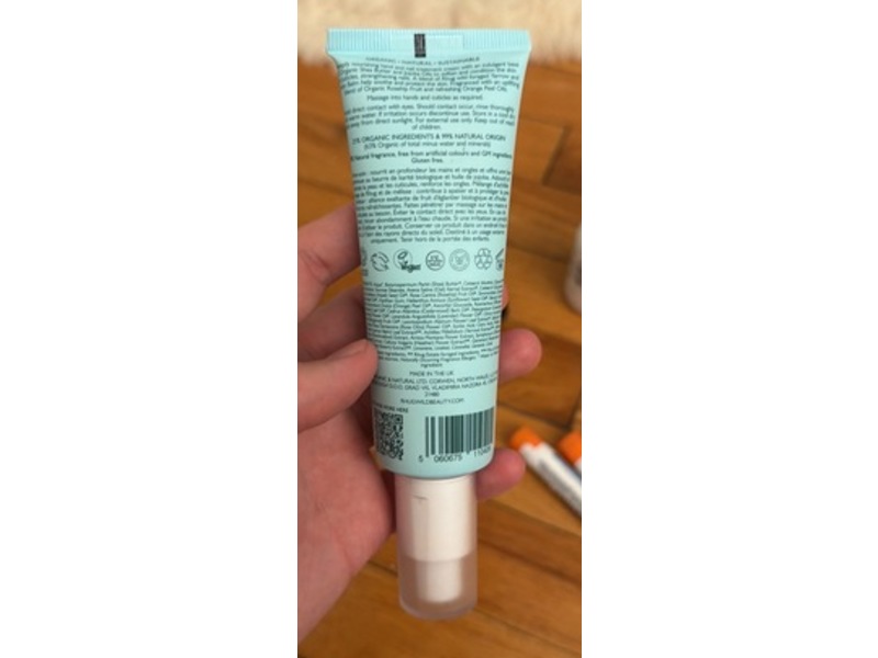 Rhug Estate Wild Beauty Hand & Nail Cream, Orange Peel Oil & Yarrow, 2.53 fl oz/75 mL