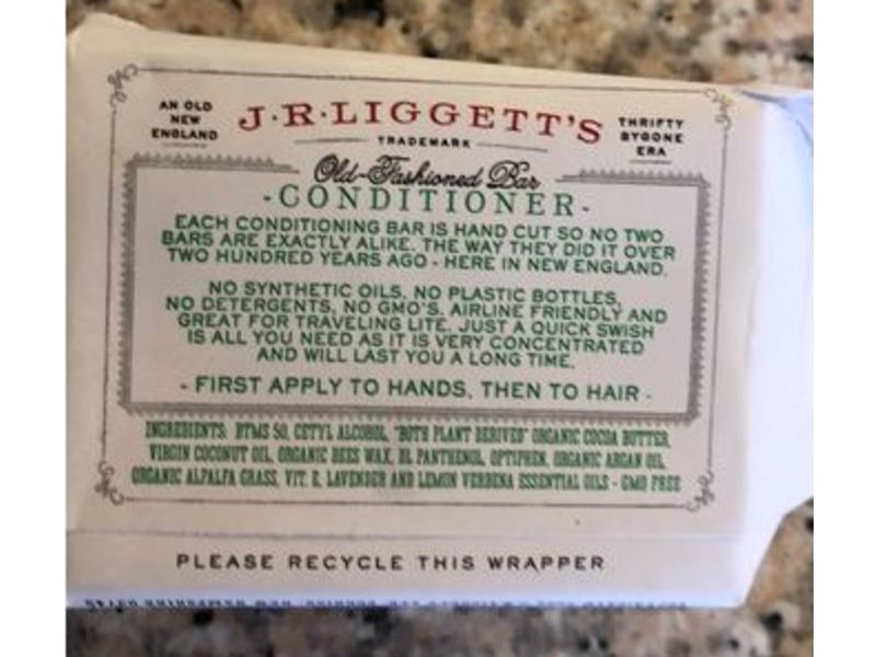 J.R. Liggett's Conditioner Bar, Tangle Free, 3.5 oz/99 g