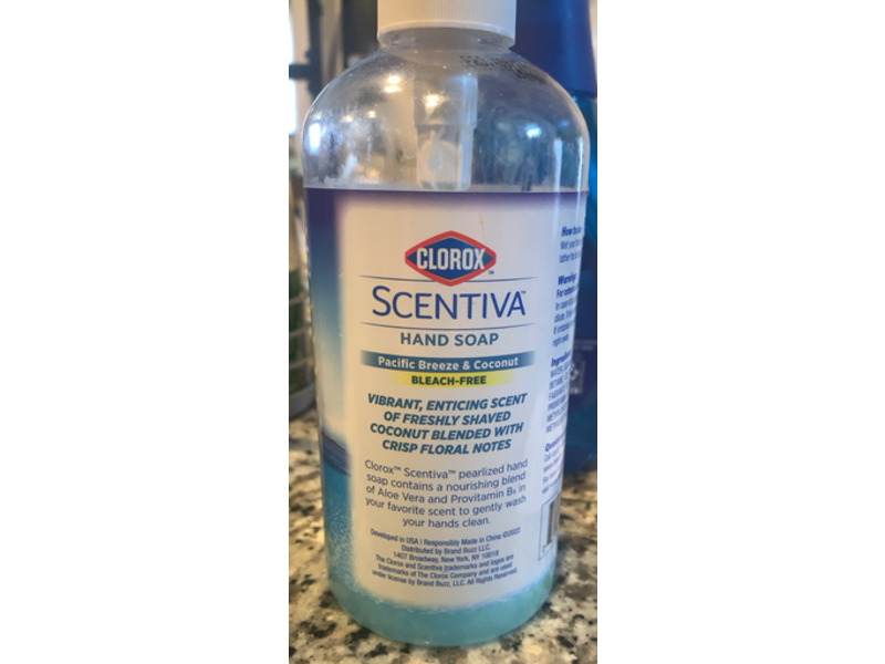 Clorox Scentiva Hand Soap, Pacific Breeze & Coconut, 14 fl oz/414 mL