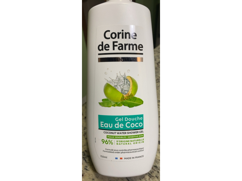 Corine De Farme Essential Shower Gel, Coconut Water, 750 mL