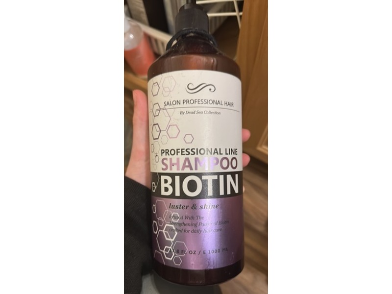 Dead Sea Collection Salon Professional Hair Shampoo, Biotin, 33.8 fl oz/1000 mL